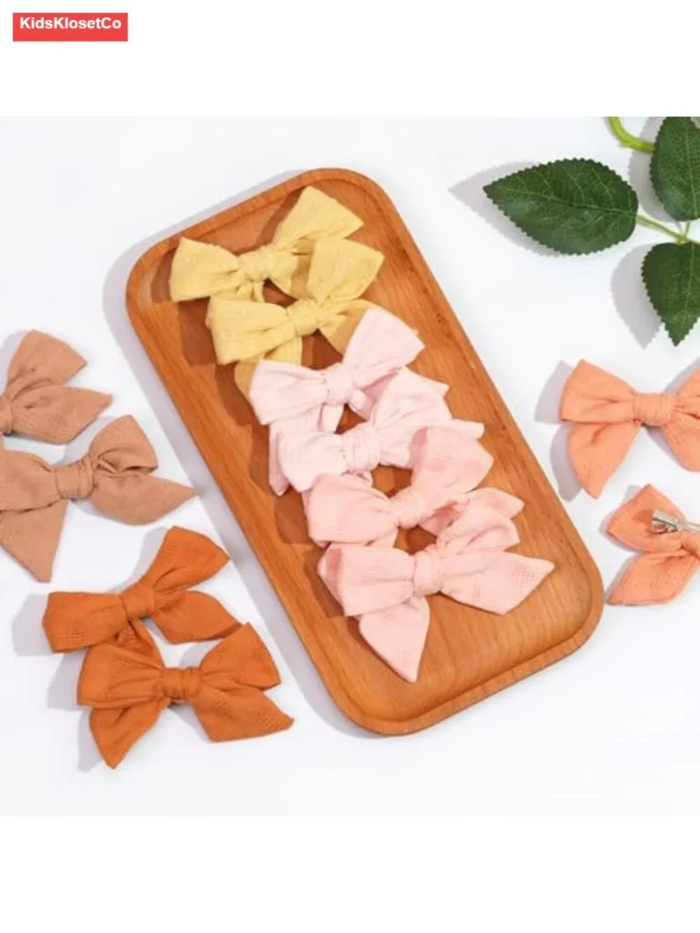 40 Pcs Linen Fabric Hair Bows Alligator Clips for Kids